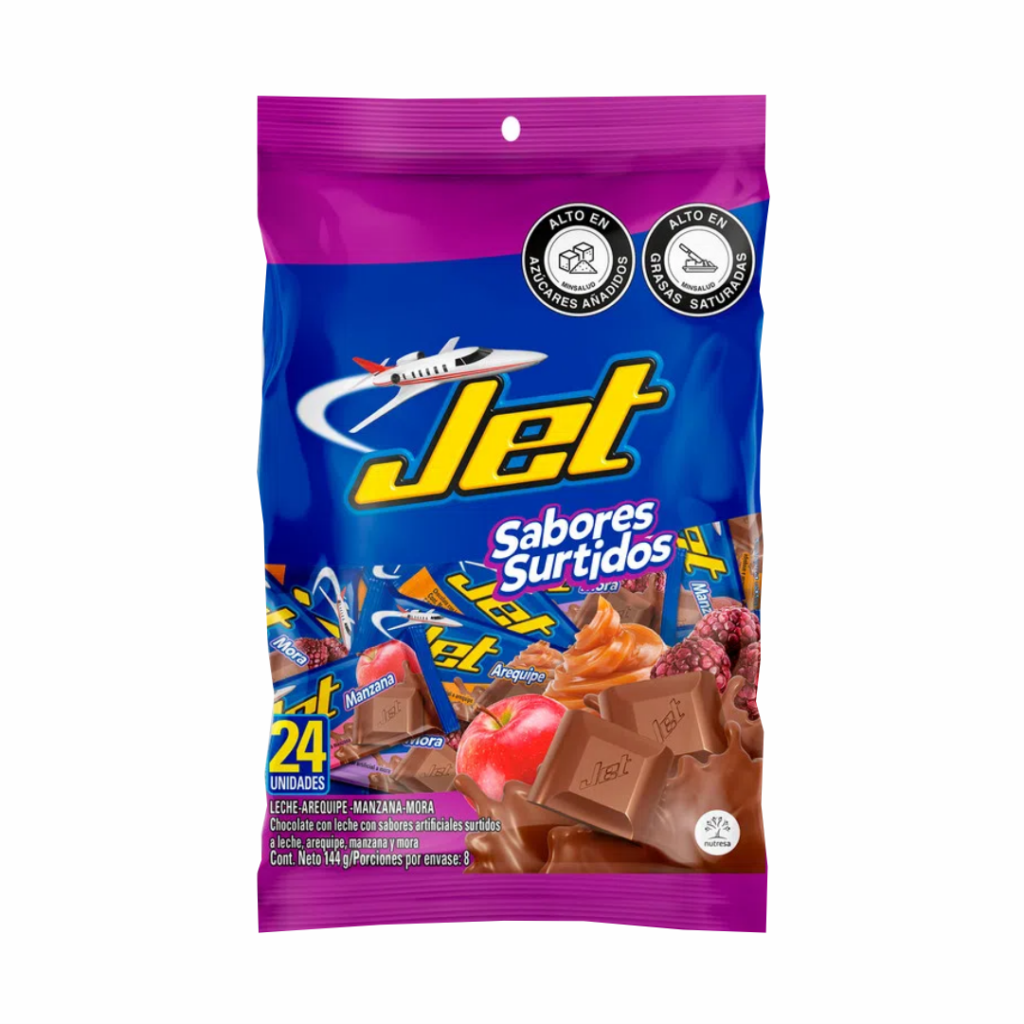 Chocolatina Jet Mini Sabores Surtidos x 24 unid Multidulces