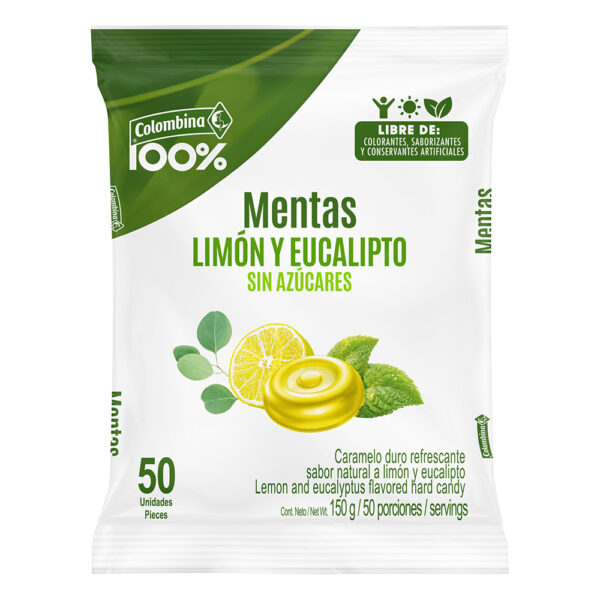 Mentas Limon y Eucalipto x 50 unid