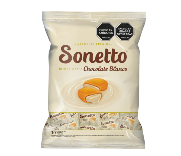 Sonetto chocolate Blanco x 100 unid
