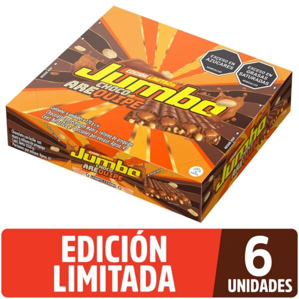 Chocolatina Jumbo Choco-Arequipe 170gr X 6 Unid